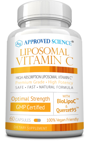 Bottle of Approved Science® Liposomal Vitamin C