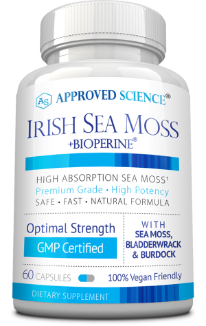 Bottle of Approved Science® Irish Sea Moss