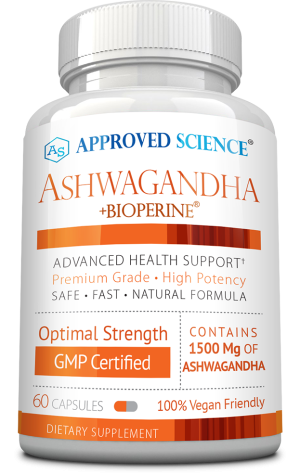 Bottle of Approved Science® Ashwagandha
