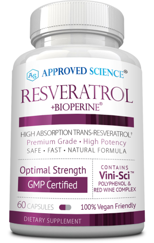 Bottle of Approved Science® Resveratrol