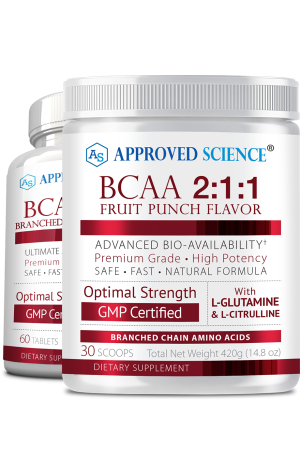 Bottle of Approved Science® BCAA