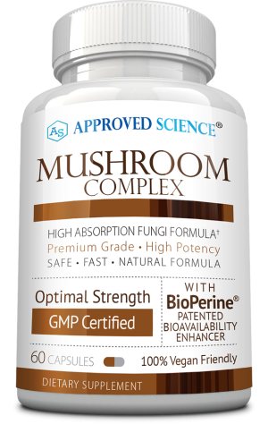 Bottle of Approved Science® Mushroom Complex