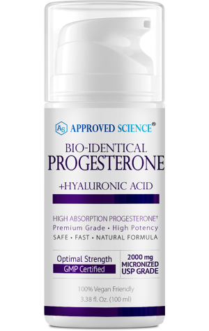 Bottle of Approved Science® Progesterone Cream