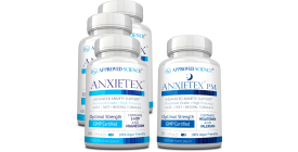 Anxietex (3 Bottles, 3 Month Supply) + Anxietex PM (1 Bottle, 1 Month Supply)