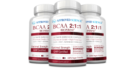 Approved Science BCAA Pills (3 Tubs, 25 oz)