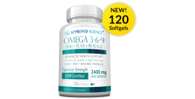 Approved Science Omega 3-6-9 (1 Bottle, 2 Month Supply)
