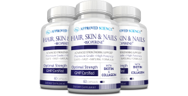 Approved Science Hair, Skin & Nails (3 Bottles, 3 Month Supply)