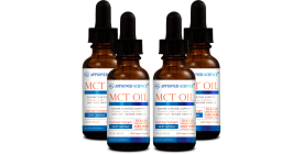 Approved Science MCT Oil (4 Bottles, 60 ml Per Bottle)