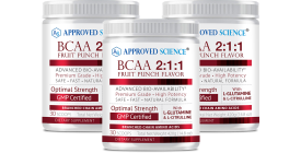 Approved Science BCAA Powder (3 Bottles, 3 Month Supply)