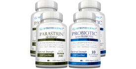 Parastrin (2 Bottles, 2 Month Supply) + Approved Science Probiotic (2 Bottles, 2 Month Supply)