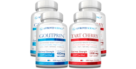Goutprin (2 Bottles, 2 Month Supply) + Goutprin Tart Cherry (2 Bottles, 2 Month Supply)