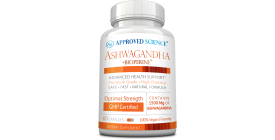 Approved Science Ashwagandha (1 Bottle, 1 Month Supply)