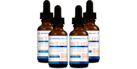 Approved Science MCT Oil (4 Bottles, 60 ml Per Bottle)