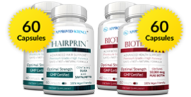 Hairprin (2 Bottles, 2 Month Supply) + Hairprin Biotin (2 Bottles, 2 Month Supply)
