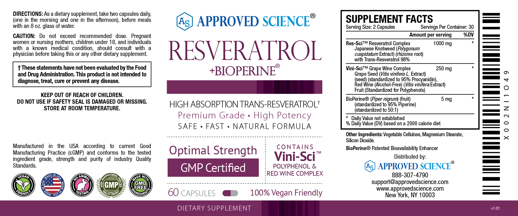 NPOW™ 99.5% Pure Trans-Resveratrol Powder – 2g, Vegan, Non-GMO, Made In UK
